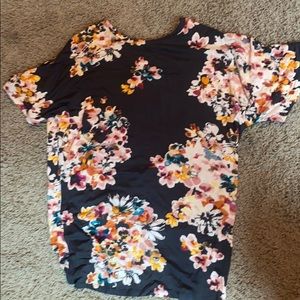 Maurices cold shoulder, tie up back blouse